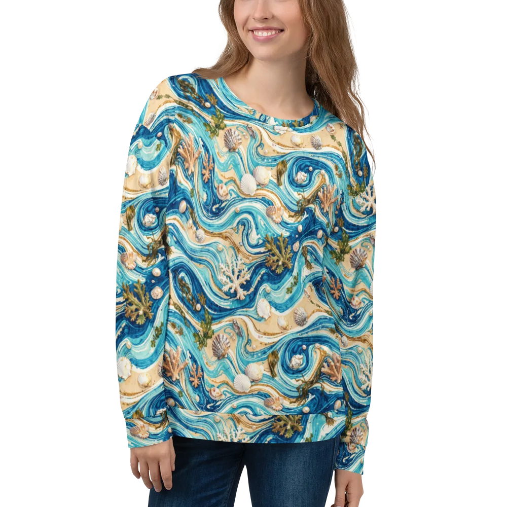 Azure Shoreline on Sweatshirt — Front