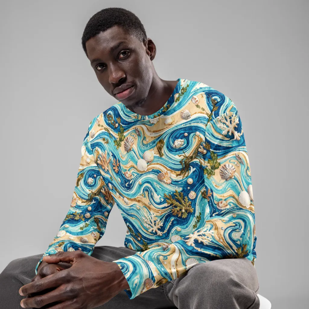 Azure Shoreline on Sweatshirt — Front