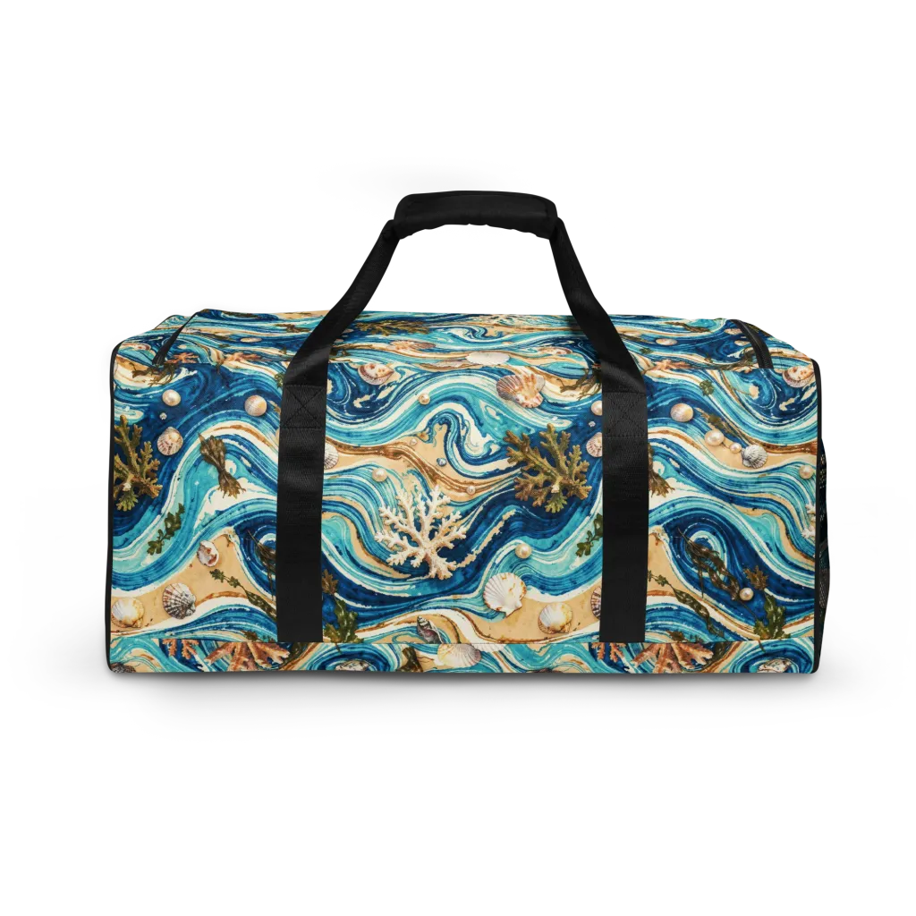 Azure Shoreline on Duffle Bag — Back