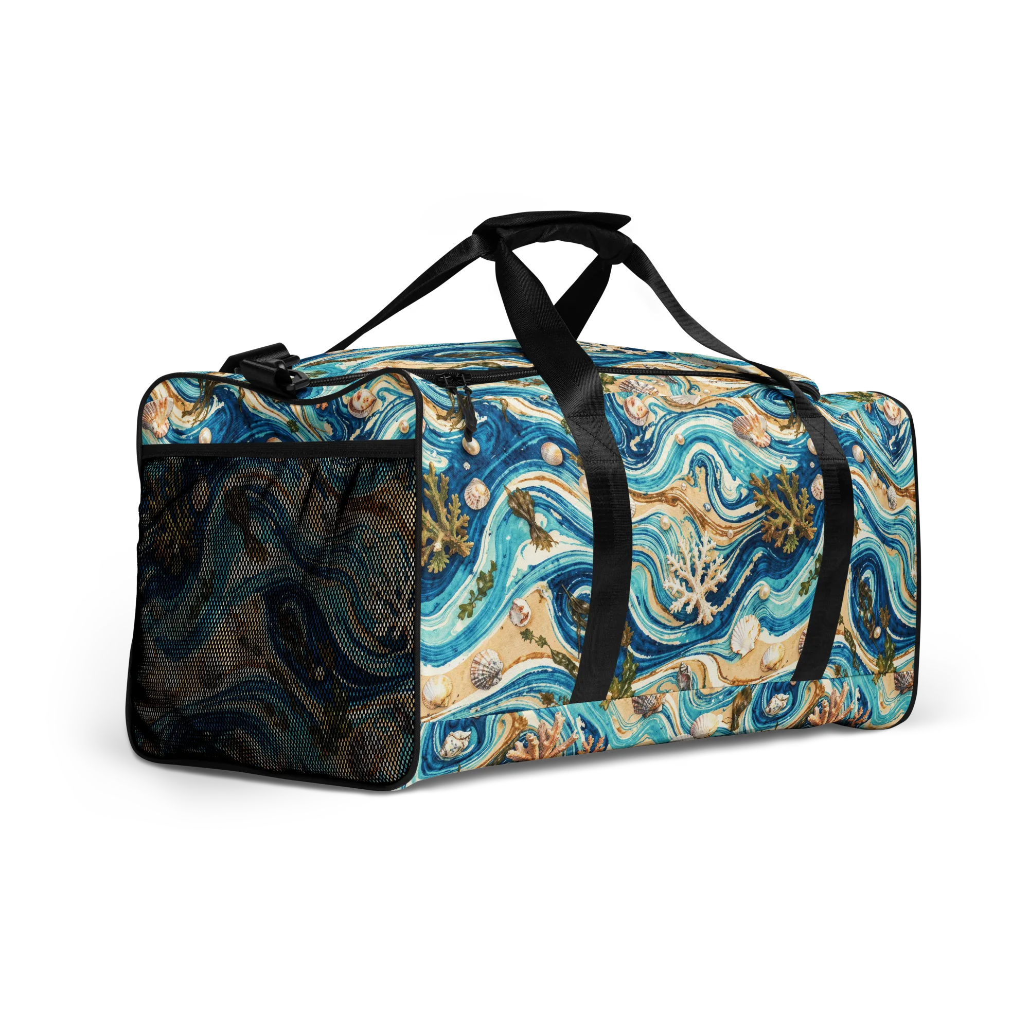 Azure Shoreline on Duffle Bag — Right Front