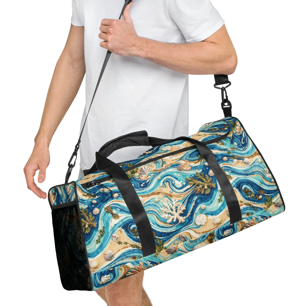 Azure Shoreline on Duffle Bag — Right Front