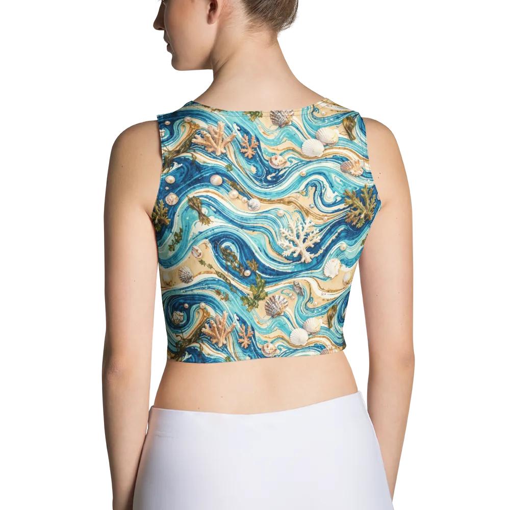Azure Shoreline on Crop Top — Back