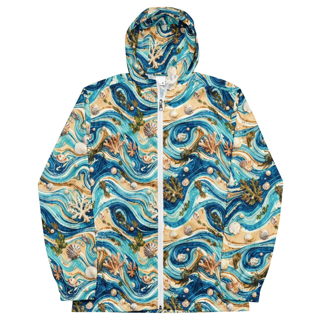 Azure Shoreline on Men's Windbreaker — Front