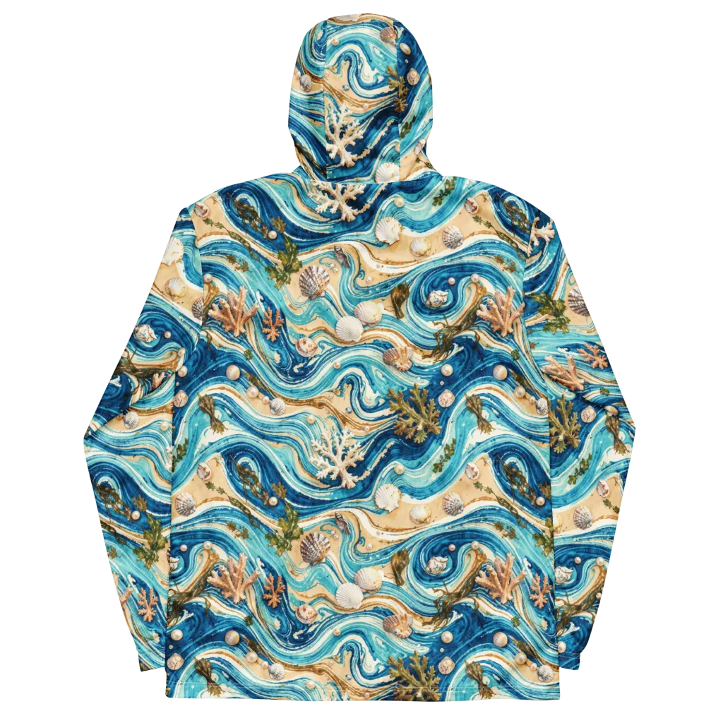 Azure Shoreline on Men's Windbreaker — Back