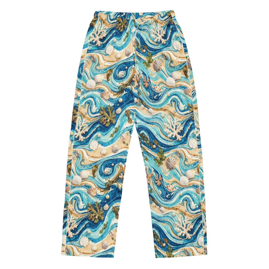 Azure Shoreline on Women's Pajama Pants — Front