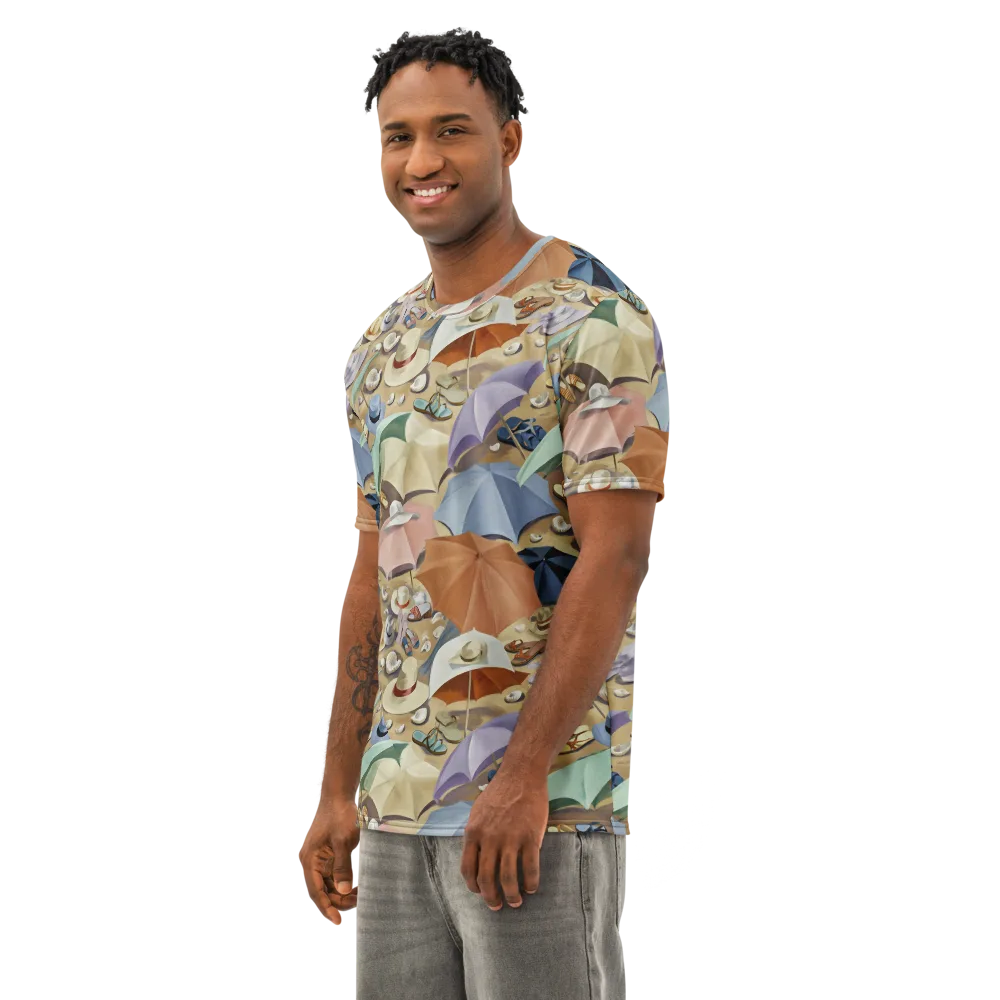Sunshade Salon on Men's Cotton Crew Neck T-Shirt — Left Front