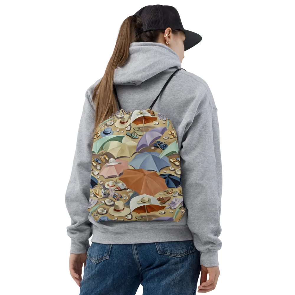 Sunshade Salon on Drawstring Bag — Front