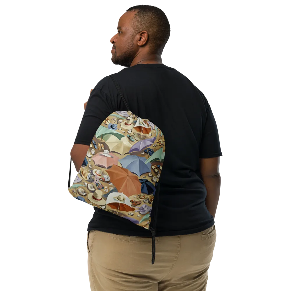 Sunshade Salon on Drawstring Bag — Front