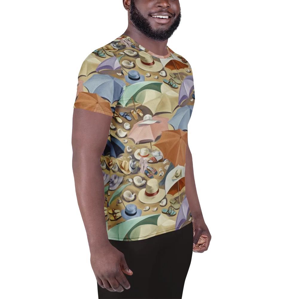 Sunshade Salon on Men's Athletic T-Shirt — Right