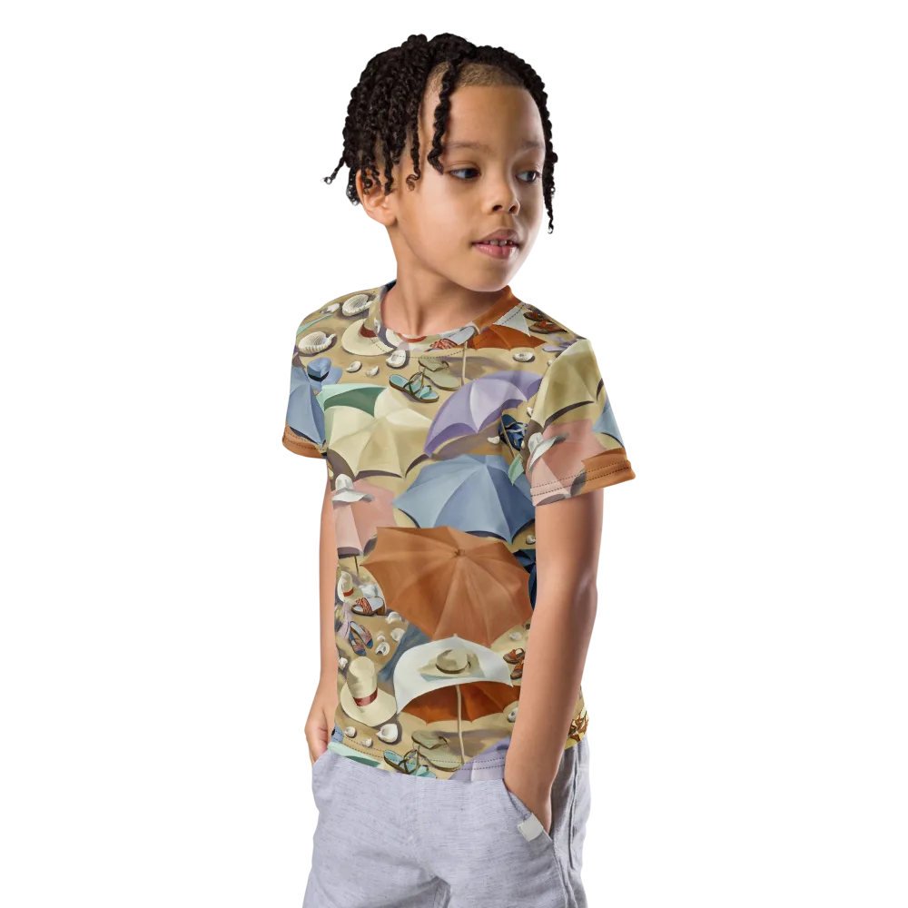 Sunshade Salon on Kids Crew Neck T-Shirt — Left Front
