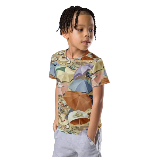 Sunshade Salon on a Kids Crew Neck T-Shirt