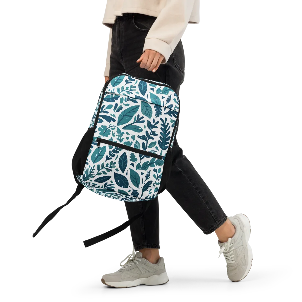 Teal Herbarium on Utility Backpack — Front