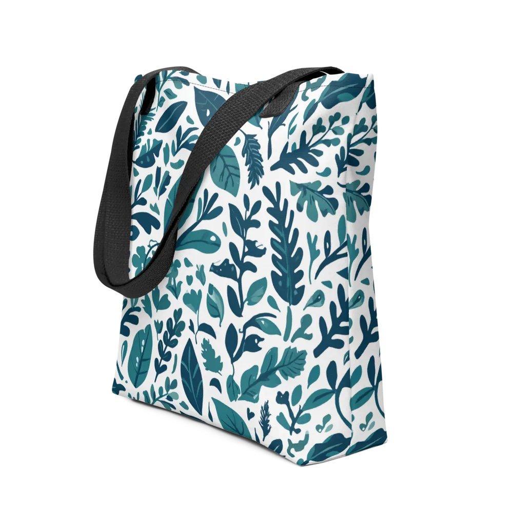 Teal Herbarium on Tote Bag — Front
