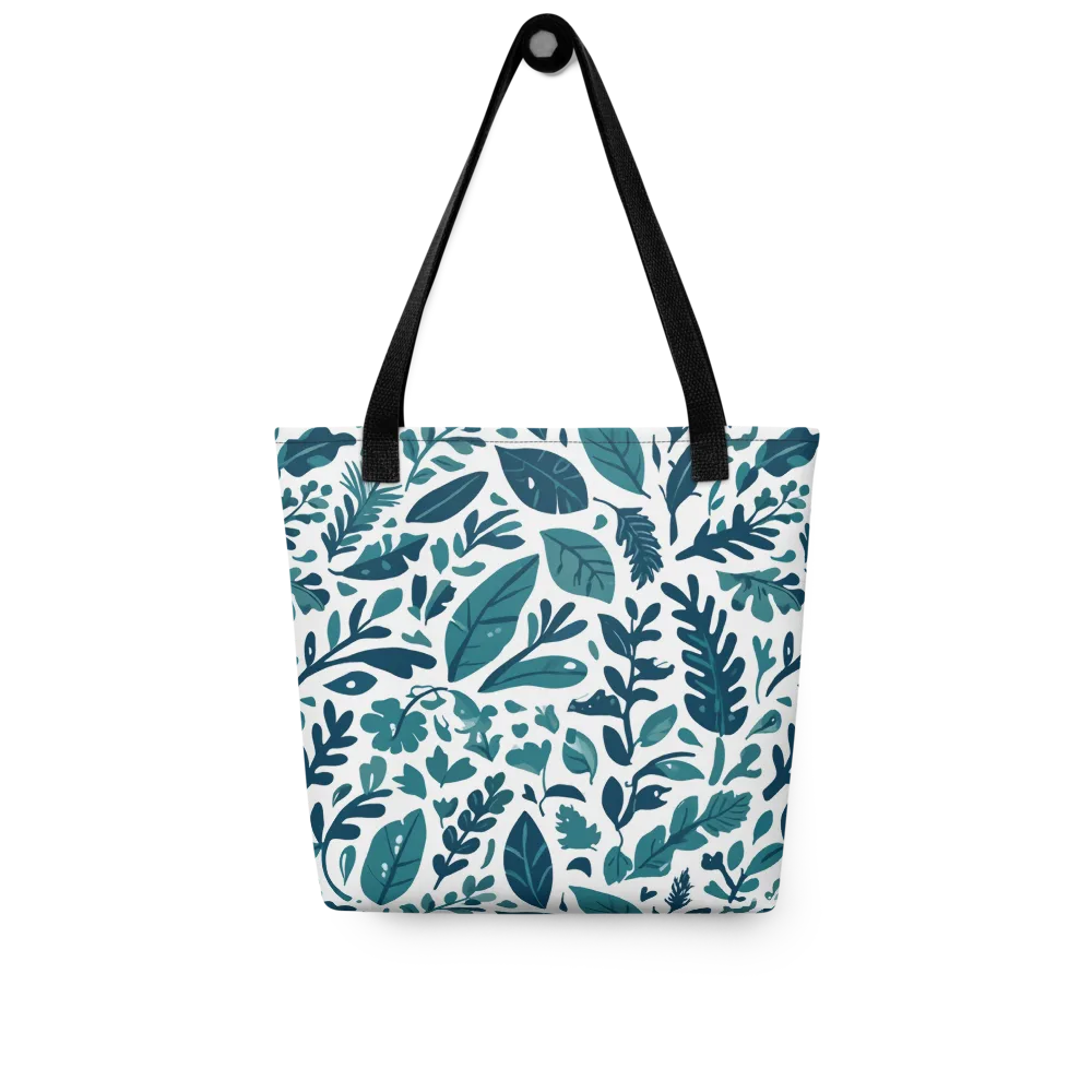 Teal Herbarium on Tote Bag — Front