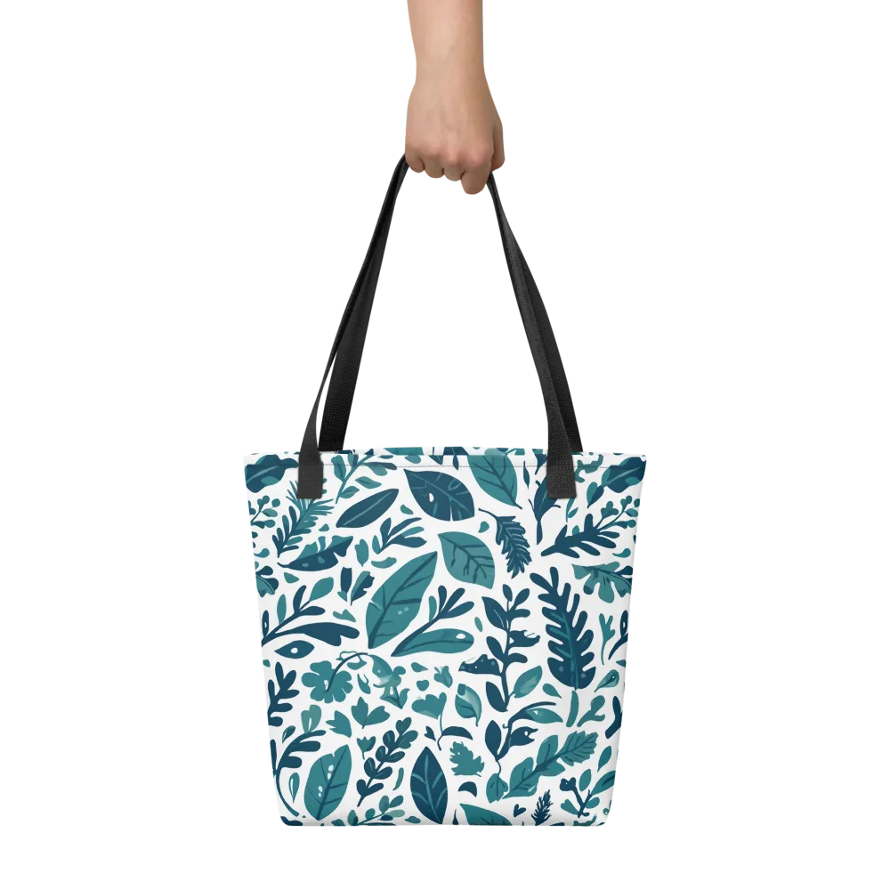 Teal Herbarium on Tote Bag — Front