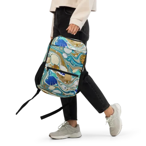 Aegean Marbling on a Utility Backpack
