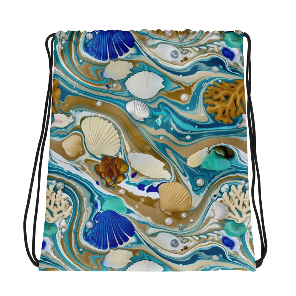 Aegean Marbling on Drawstring Bag — Photo