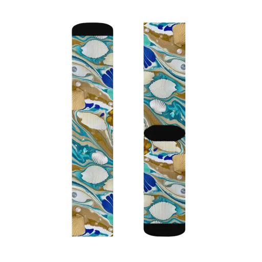 Aegean Marbling on a Socks