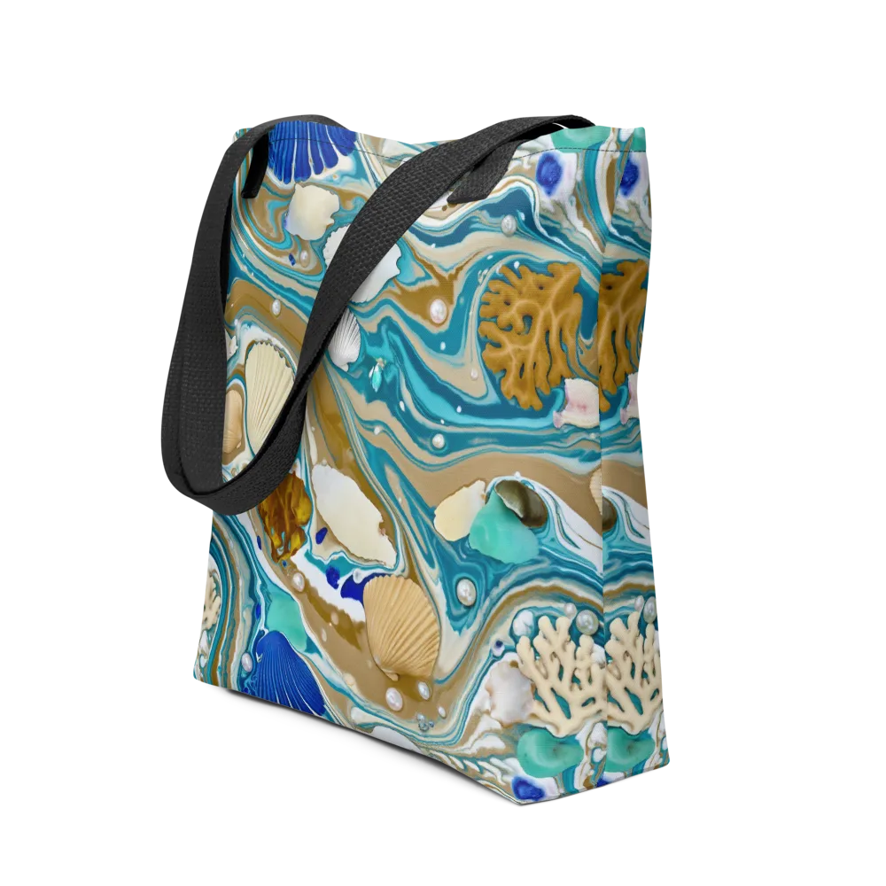 Aegean Marbling on Tote Bag — Front