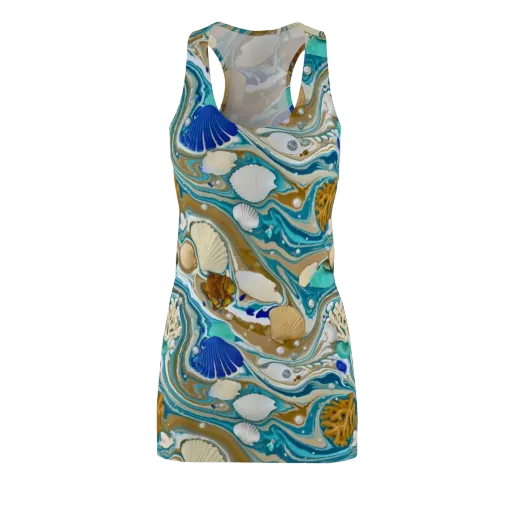 Aegean Marbling on a Racerback Dress