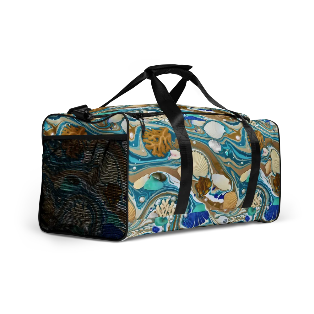 Aegean Marbling on Duffle Bag — Right Front