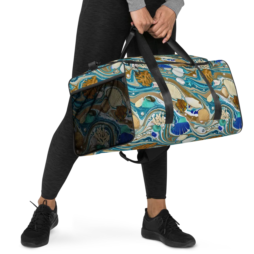 Aegean Marbling on Duffle Bag — Right Front