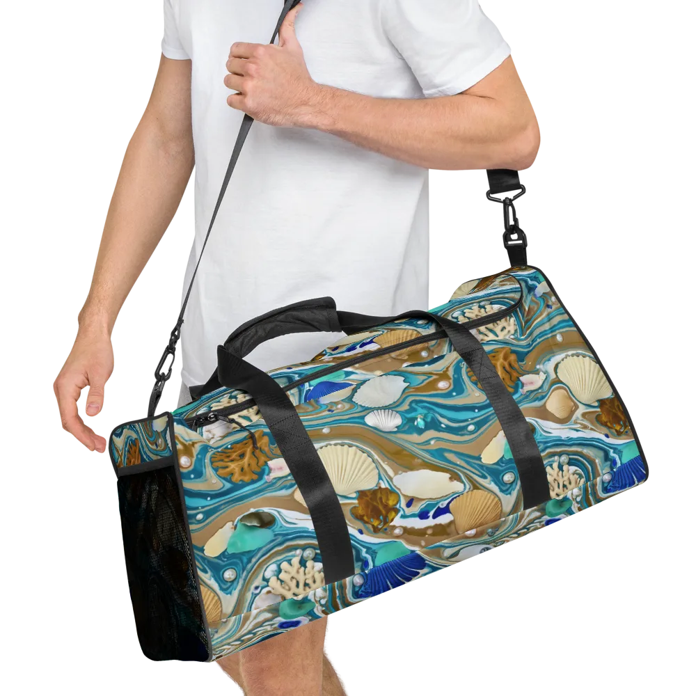 Aegean Marbling on Duffle Bag — Right Front