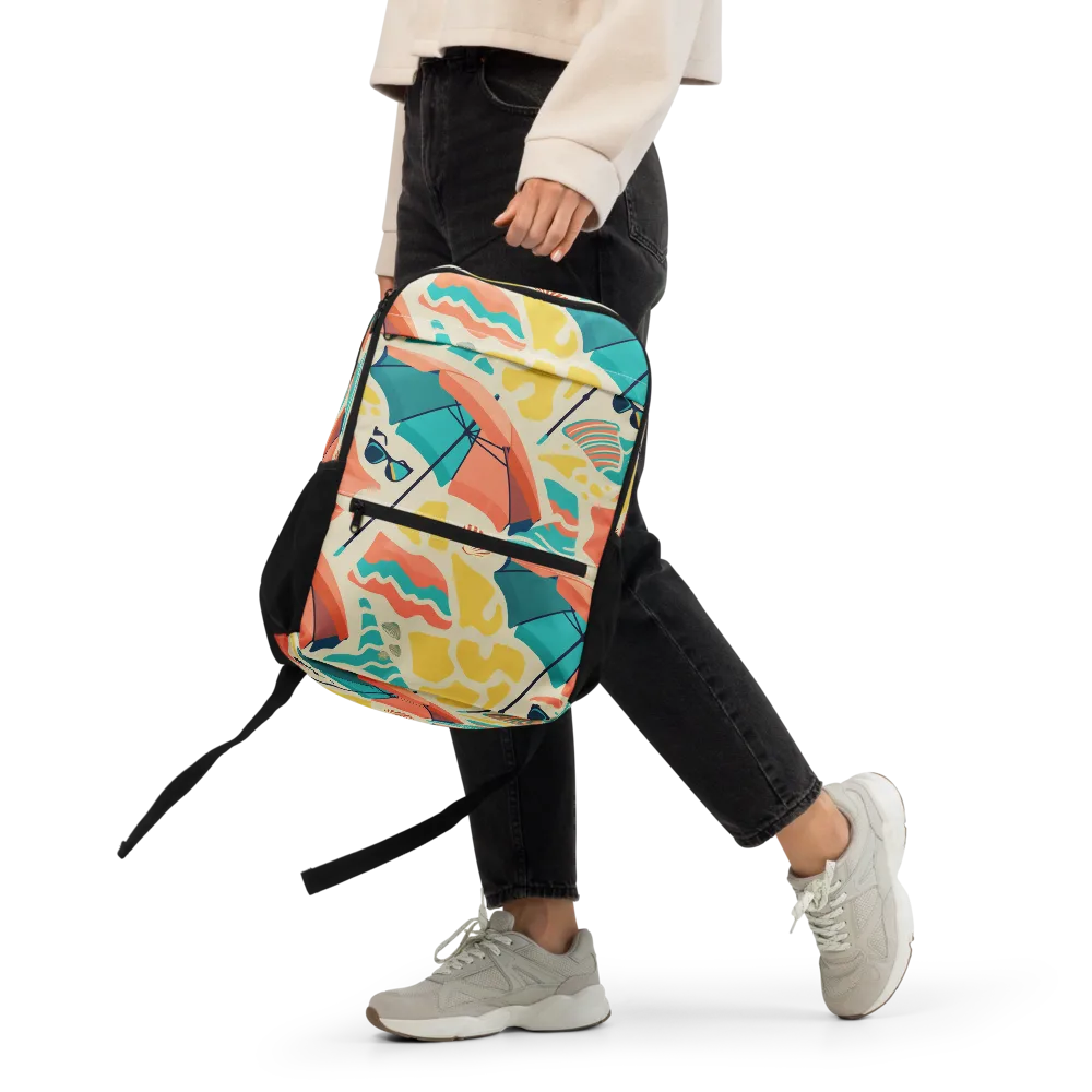 Sunset Shoreline on Utility Backpack — Front