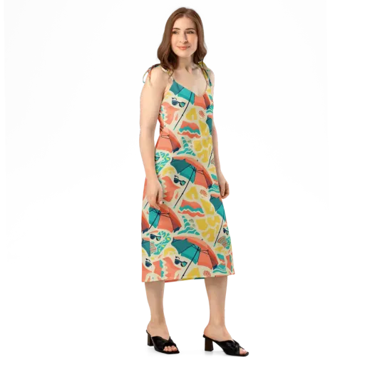 Sunset Shoreline on a Slip Dress