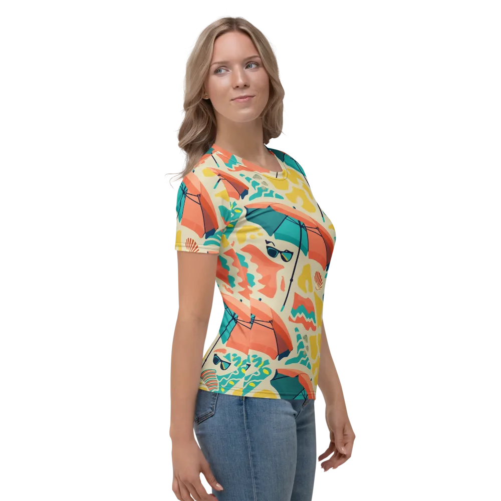 Sunset Shoreline on Women's Crew Neck T-Shirt — Right