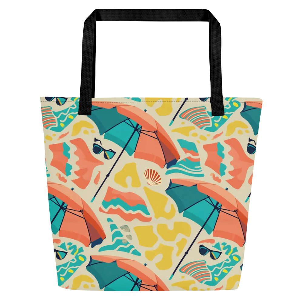 Sunset Shoreline on Large Tote Bag W/ Pocket — Front
