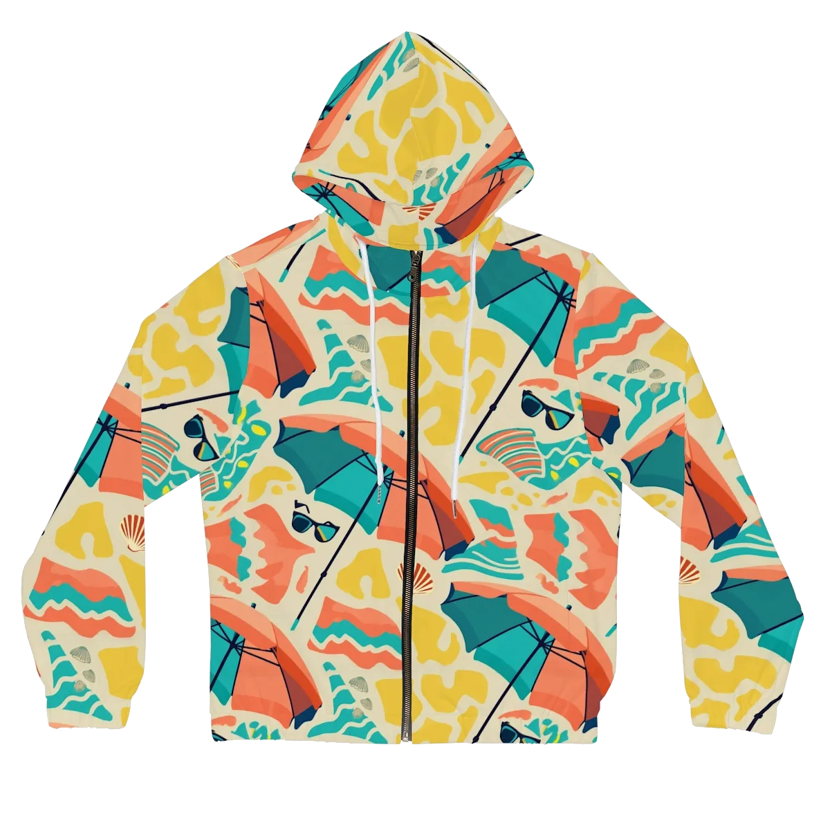 Sunset Shoreline on Women's Full-Zip Hoodie — Front