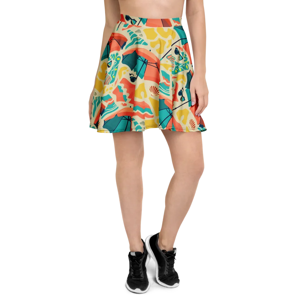 Sunset Shoreline on Skater Skirt — Front