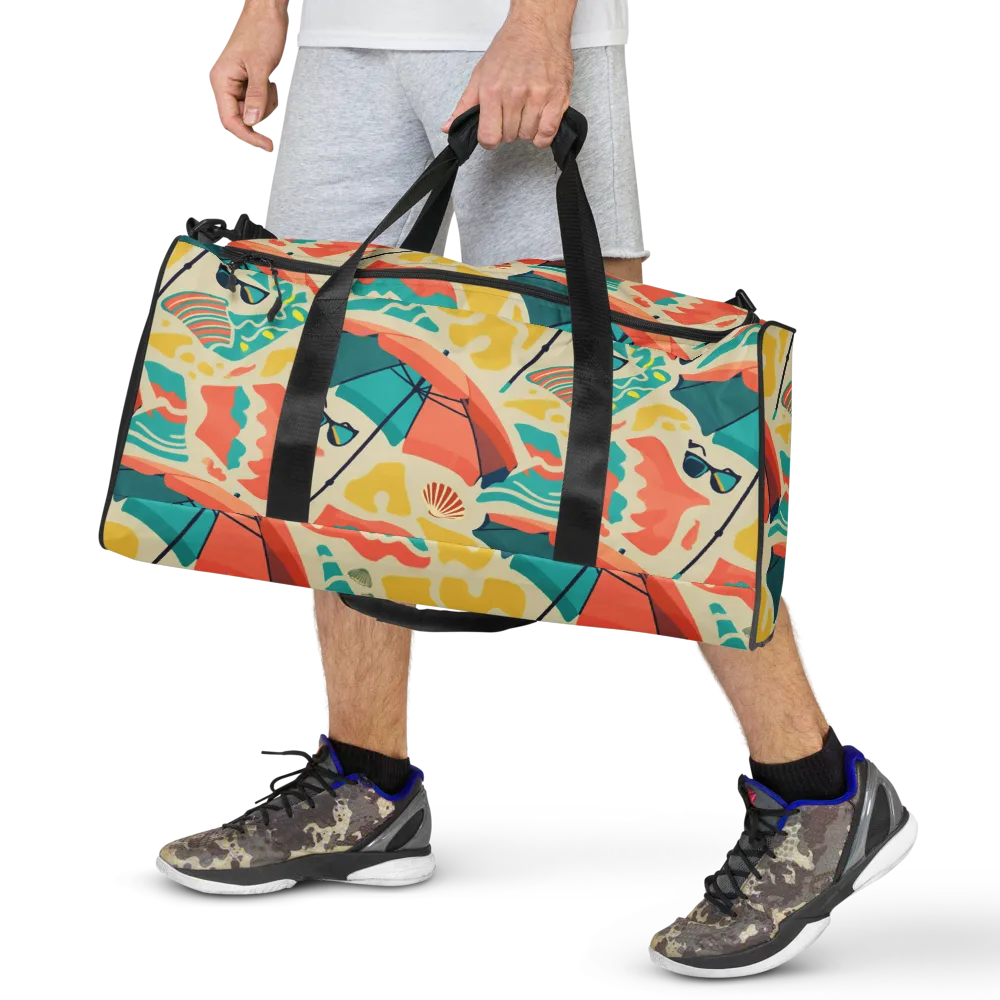Sunset Shoreline on Duffle Bag — Front