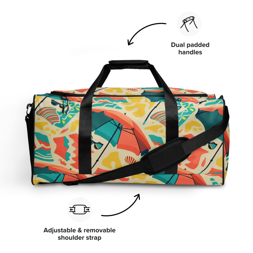 Sunset Shoreline on Duffle Bag — Front