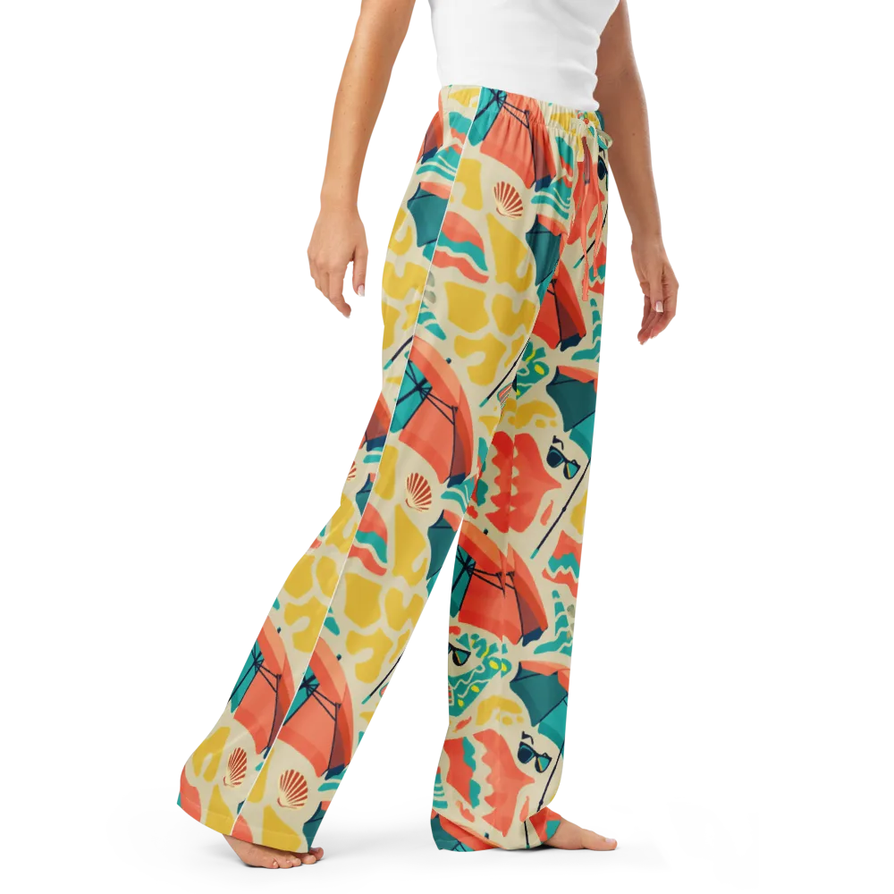 Sunset Shoreline on Women's Pajama Pants — Right Front