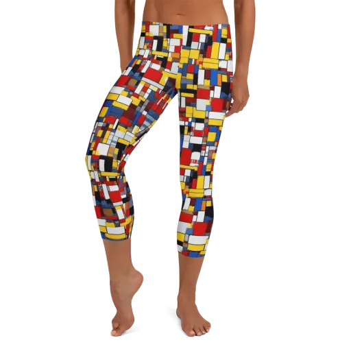 Primary Mosaic on a Capri Leggings