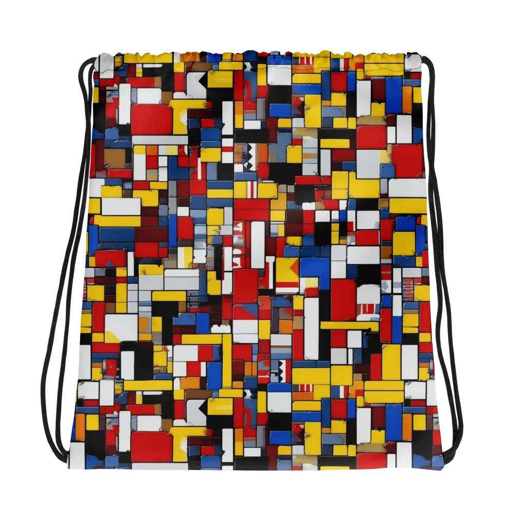 Primary Mosaic on Drawstring Bag — Photo