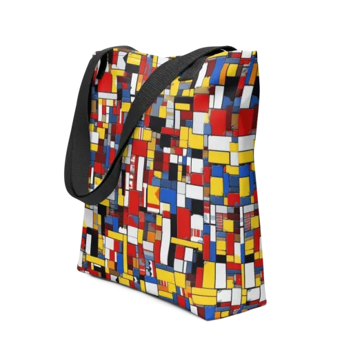 Primary Mosaic on a Tote Bag