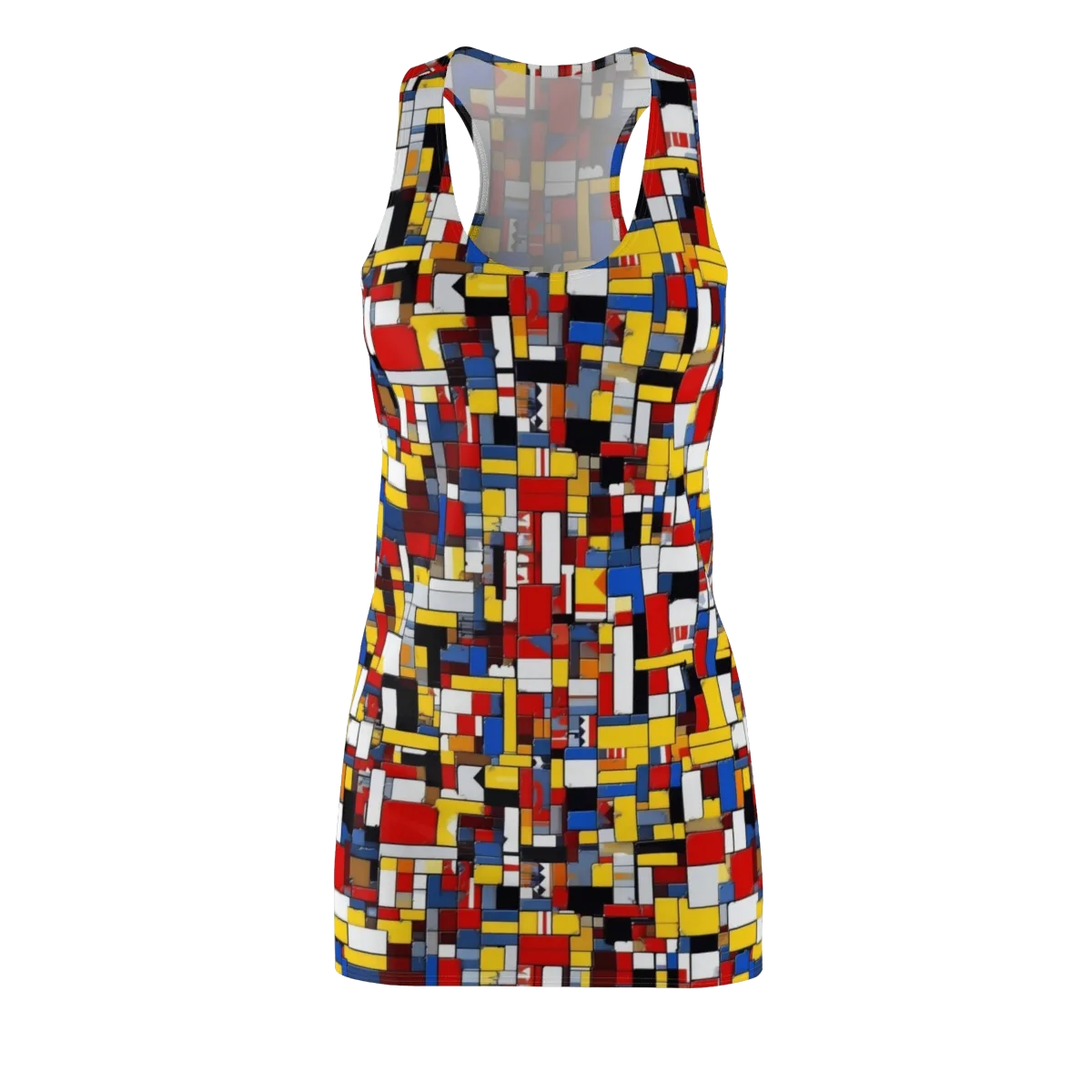 Primary Mosaic on Racerback Dress — Front