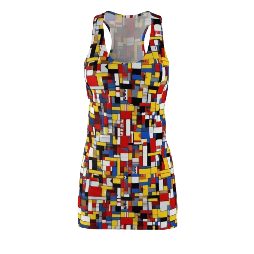 Primary Mosaic on a Racerback Dress