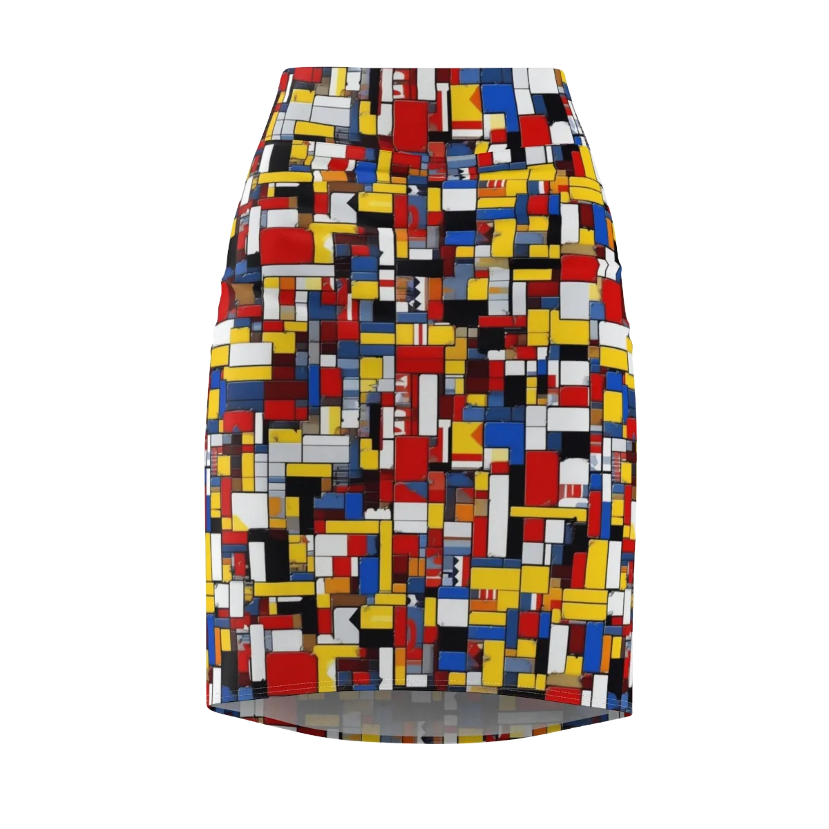 Primary Mosaic on Pencil Skirt — Front