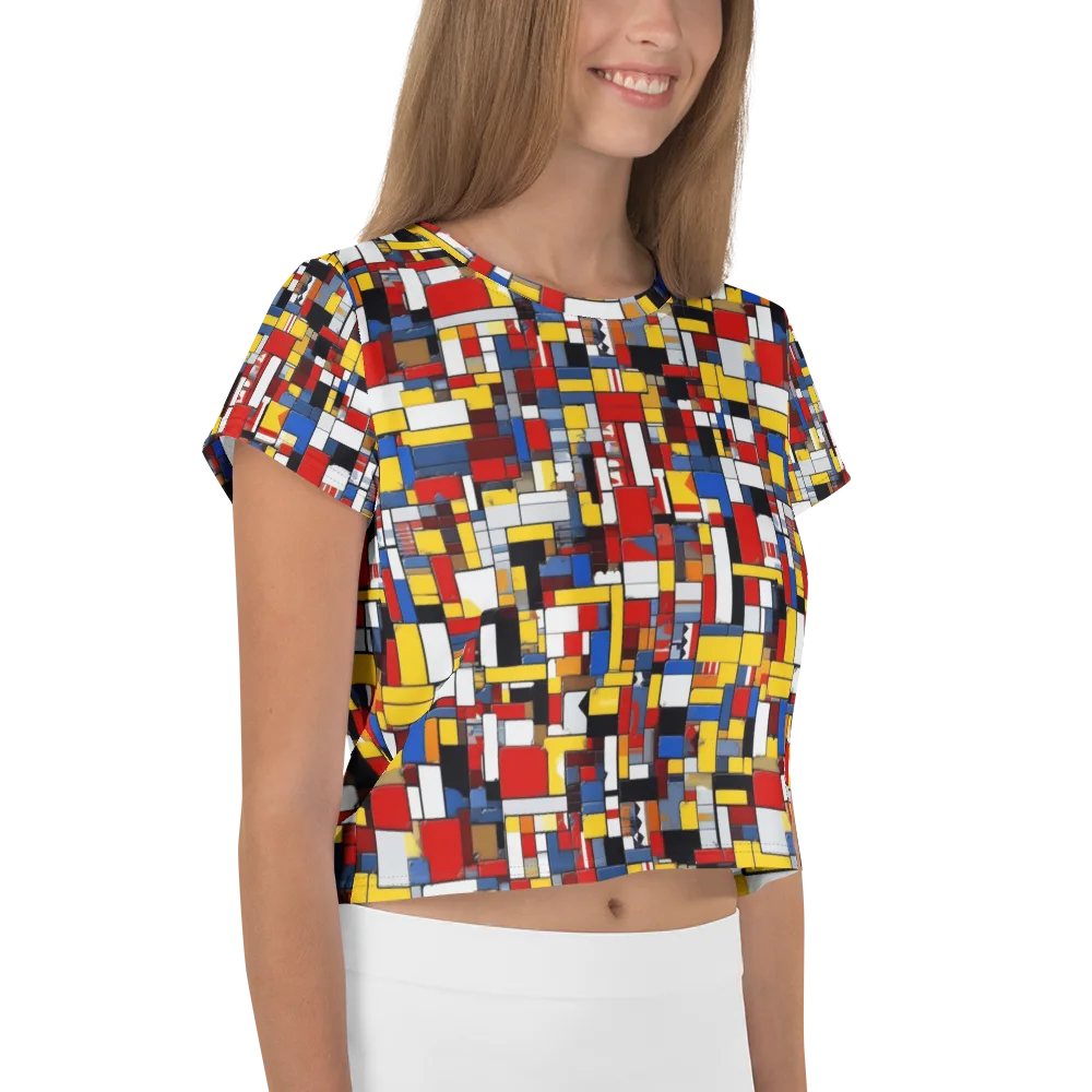 Primary Mosaic on Crop Tee — Right