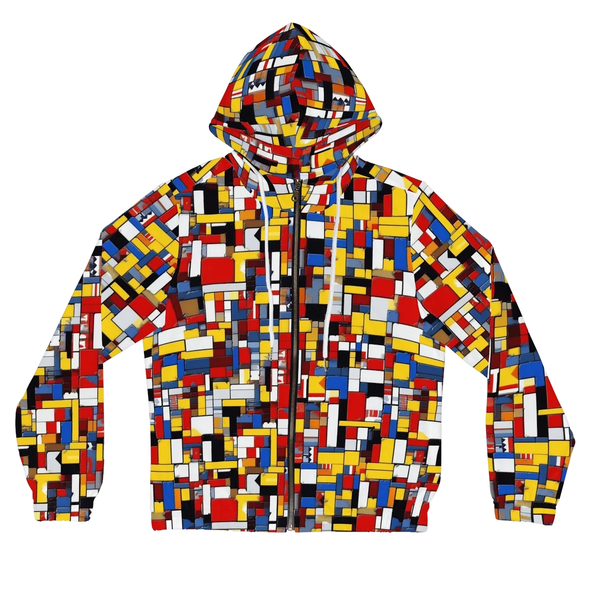 Primary Mosaic on Women's Full-Zip Hoodie — Front