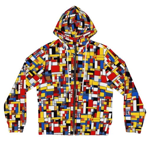 Primary Mosaic on a Women's Full-Zip Hoodie