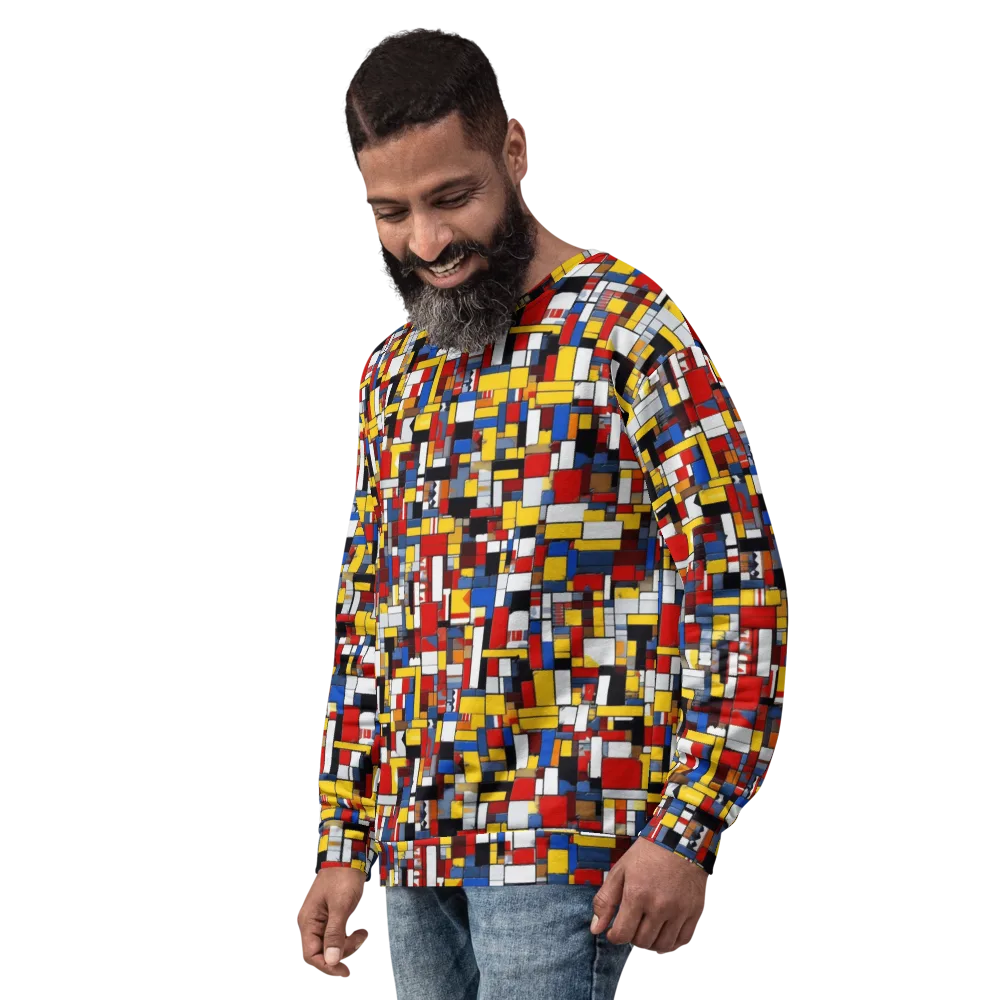 Primary Mosaic on Sweatshirt — Left Front