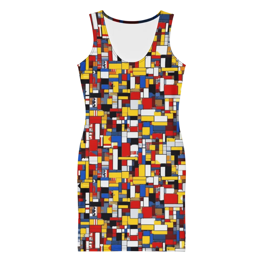 Primary Mosaic on Bodycon Dress — Front