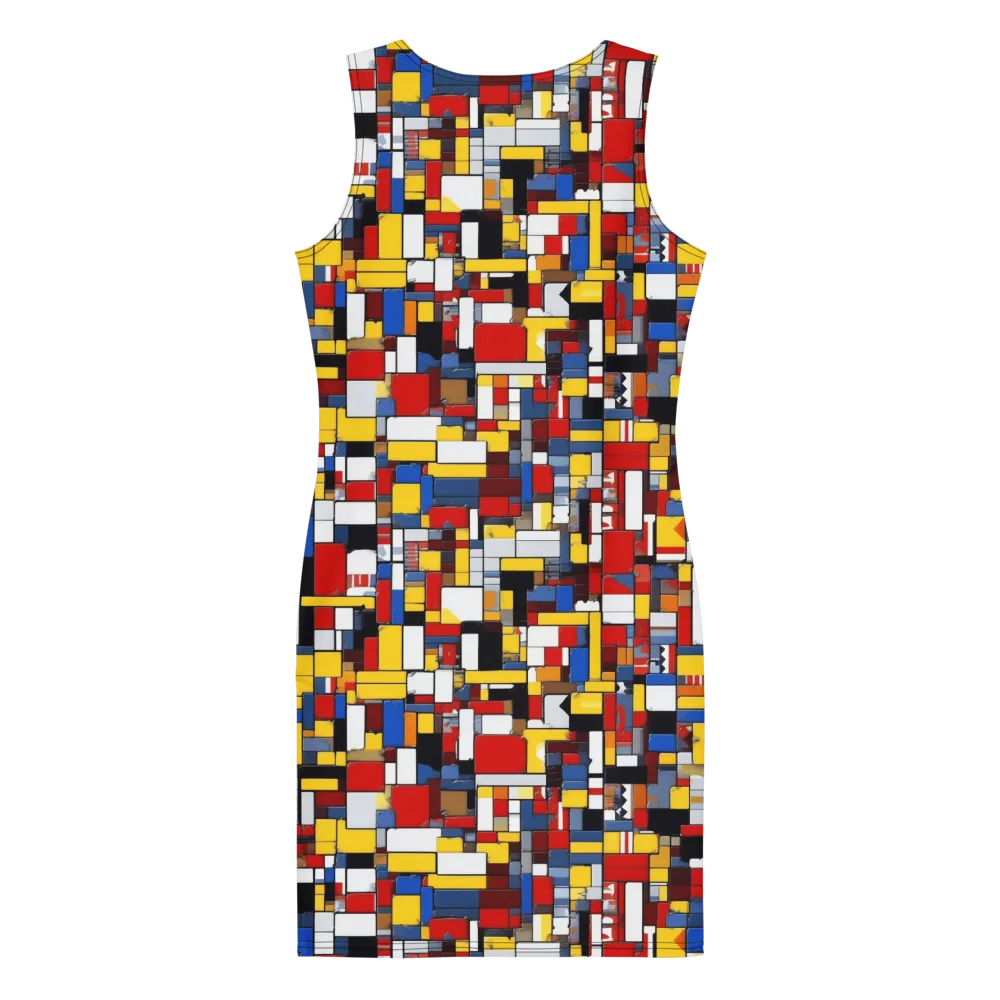 Primary Mosaic on Bodycon Dress — Back