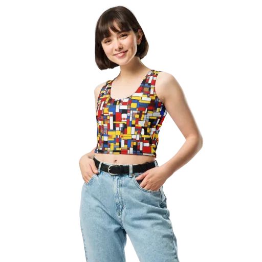 Primary Mosaic on a Crop Top