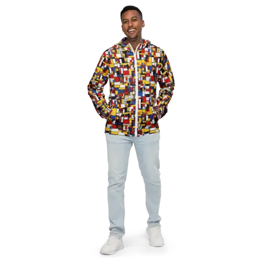 Primary Mosaic on a Men's Windbreaker